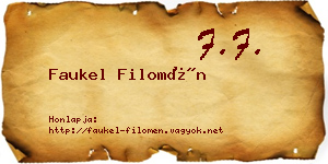 Faukel Filomén névjegykártya